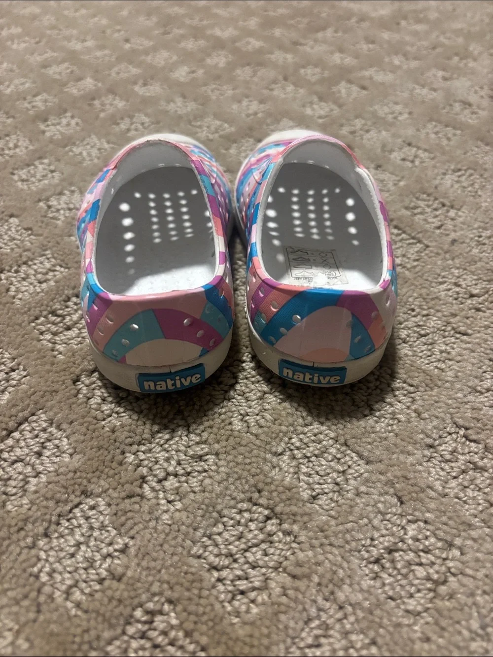 Native Kids Jefferson Water Shoes in Pink, Blue, Purple Stripe